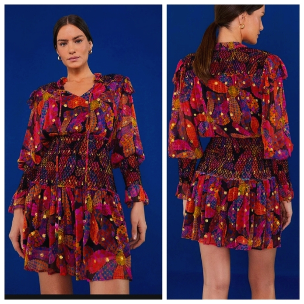 Farm Rio Daisy Heart Minidress - Picture 2 of 3